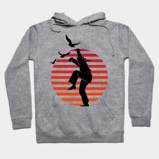 Master of Defense Karate Kick on Sunset Hoodie